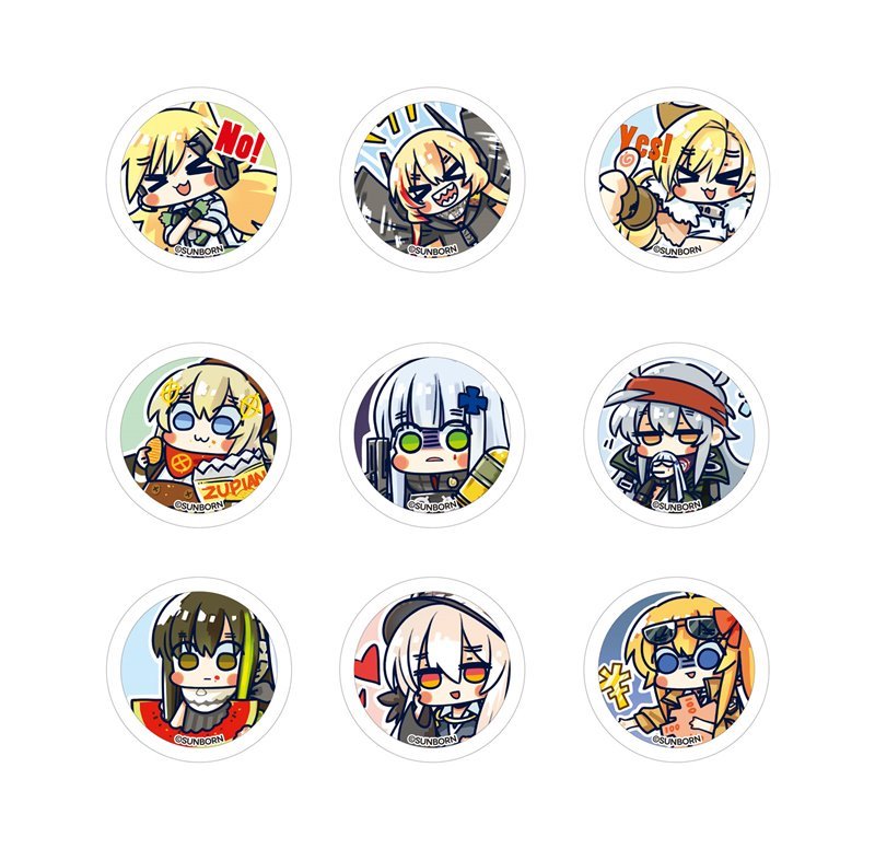 【新品】ドールズフロントライン デフォルメ缶バッジ1BOX（10個入） / サンボーンジャパン 発売日:2019年04月頃